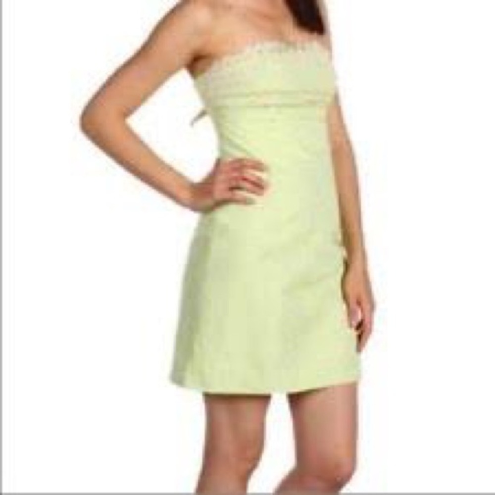 LILLY PULITZER Gingham “Franco” Strapless Dress